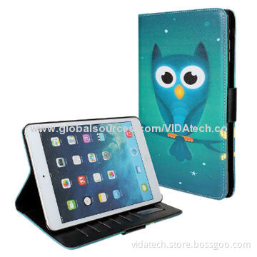 Owl Pattern Leather Case with Credit Card Slots and Holder, for iPad Mini 2, Manufacturer